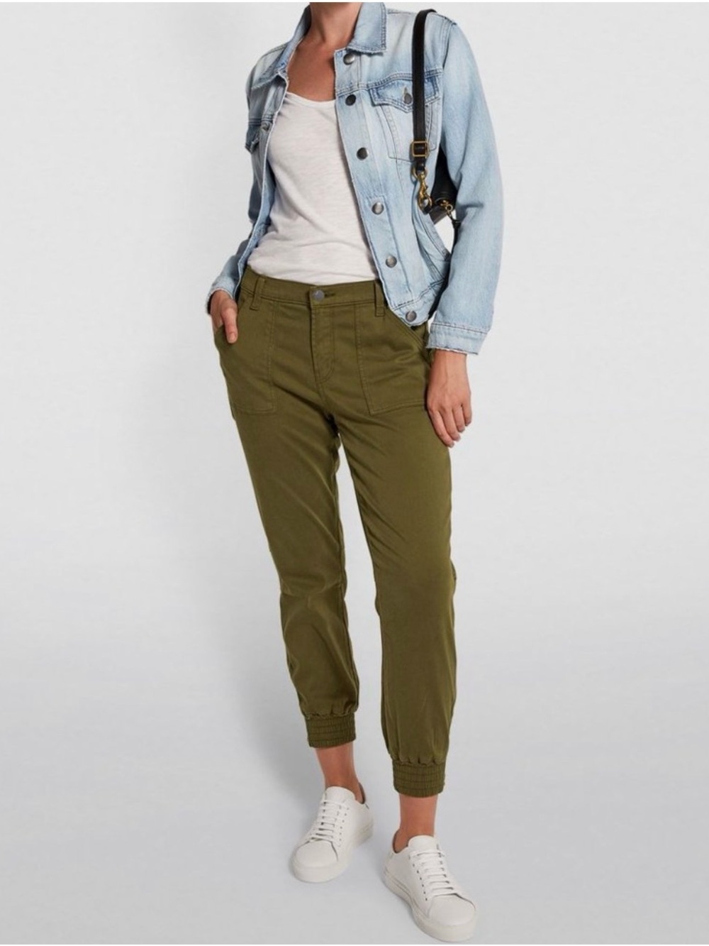 J Brand Women's Arkin Zip Ankle Jogger( olive)